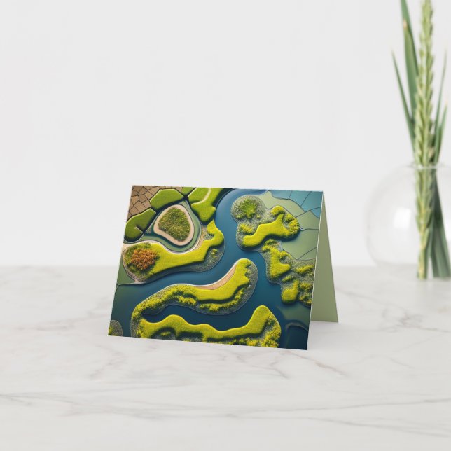 Tarjeta De Agradecimiento Abstract River Estuary (Anverso)