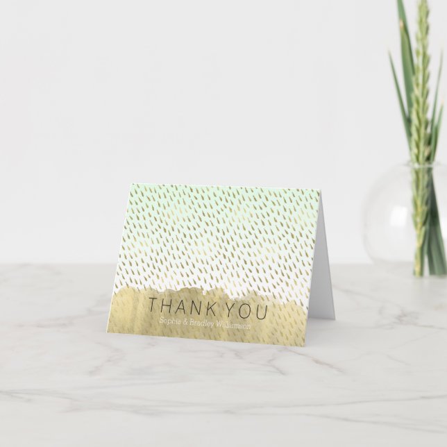 Tarjeta de agradecimiento abstracta con ombre blan (Anverso)