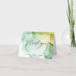 Tarjeta de agradecimiento abstracta de tinta de al