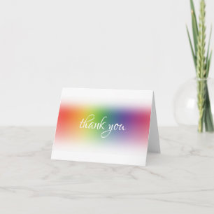 Tarjeta De Agradecimiento Abstracto Colorido Gracias Mano Escritura Elegante