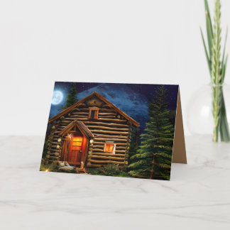 Tarjeta De Agradecimiento Abstracto Salvaje Pequeña Cabaña