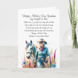 Tarjeta De Agradecimiento Abuela Cowgirl
