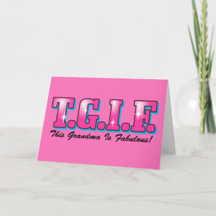Tarjeta De Agradecimiento Abuela fabulosa de TGIF