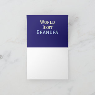 Tarjeta De Agradecimiento Abuelo del mundo mejor añadir texto de nombre depo