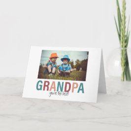 Tarjeta De Agradecimiento Abuelo, eres el mejor Personalizado fotográfico mo