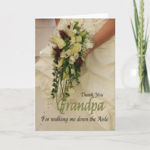 Tarjeta De Agradecimiento Abuelo Gracias por caminar por Aisle