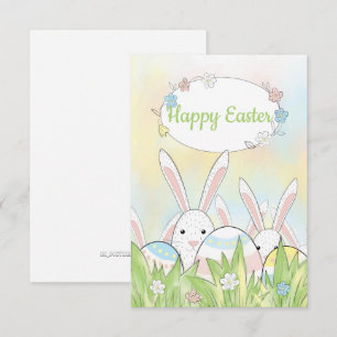 Tarjeta De Agradecimiento Abundancia linda de Pascua y huevos