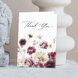 Tarjeta De Agradecimiento Abundancia Rusa Floral Gracias