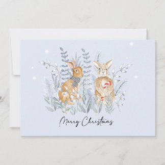 Tarjeta De Agradecimiento Abundantes de Navidad en la nieve