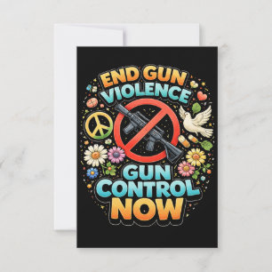 Tarjeta De Agradecimiento Acabar con la Violencia Armada Ahora