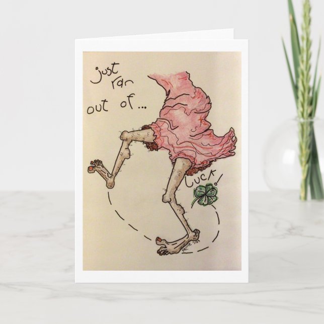 Tarjeta De Agradecimiento ¡Acabo de perder la suerte! (Anverso)
