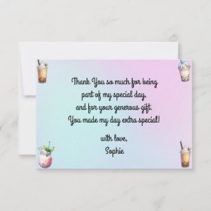 Tarjeta De Agradecimiento Acalorándose con excitación, cumpleaños de bobba t