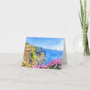 Tarjeta De Agradecimiento Acantilados acuáticos de Moher, Irlanda gracias ta