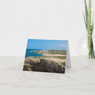 Tarjeta De Agradecimiento Acantilados costeros y playas de la Cueva del Indi