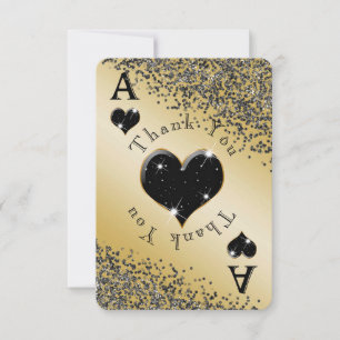 Tarjeta de agradecimiento Ace of Hearts del Glam G