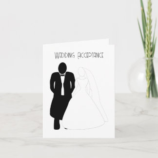 Tarjeta De Agradecimiento Aceptación boda Gracias Novia Groom