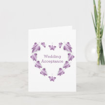 Aceptación del Boda de diseño de mariposas púrpura