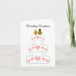Tarjeta De Agradecimiento Aceptación del Boda de diseño de pasteles bodas