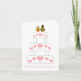 Tarjeta De Agradecimiento Aceptación del Boda de diseño de pasteles bodas