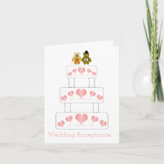 Tarjeta De Agradecimiento Aceptación del Boda de diseño de pasteles bodas