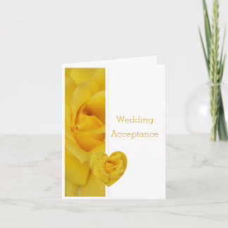 Tarjeta De Agradecimiento Aceptación del Boda de diseño del corazón de rosa