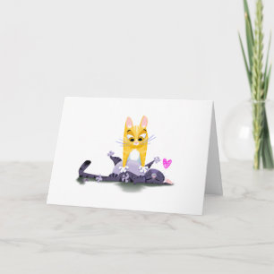 Tarjeta De Agradecimiento ACICAR A LOS GATITOS DE LAS FOSAS NASALES (gloss) 