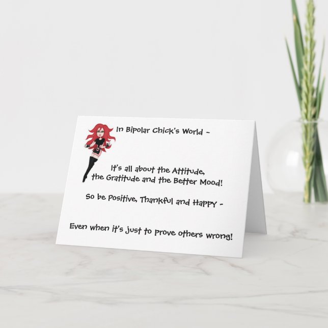 Tarjeta De Agradecimiento Actitud (Anverso)