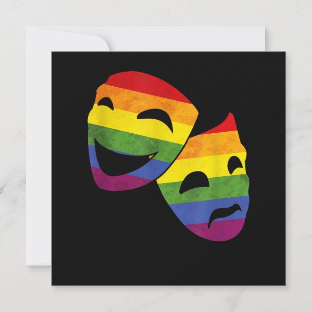 Tarjeta De Agradecimiento Actor gay LGBT Rainbow (Anverso)