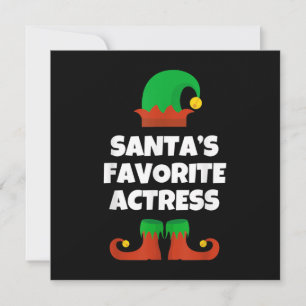 Tarjeta De Agradecimiento Actriz favorita de Santa Actuación Navidad Actriz