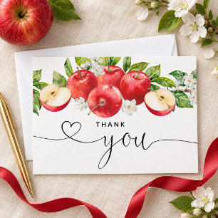 Tarjeta de agradecimiento acuarela Apple of My Eye