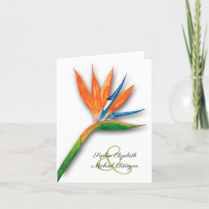 Tarjeta De Agradecimiento Acuarela Ave del Paraíso