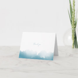 Tarjeta de agradecimiento Acuarela Azul
