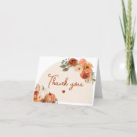Acuarela Boho Otoño Calabaza Floral Otoñal