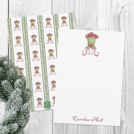 Tarjeta De Agradecimiento Acuarela Borgoña Amaryllis Personalizada