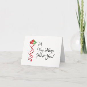 Tarjeta De Agradecimiento Acuarela Campanas/Navidad/Agradecimiento de Boda