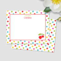 Acuarela Cerezas y Lunares Papelería Colorida