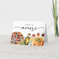 Acuarela Comida Italiana Eso Es Amor