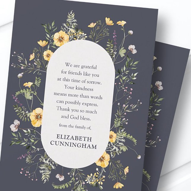 Tarjeta De Agradecimiento Acuarela conmemorativa Foliage y Botánicos Florale (Subido por el creador)