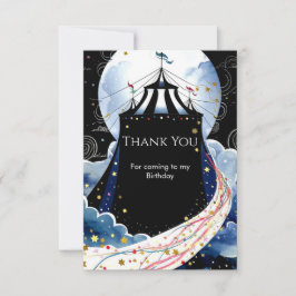 Tarjeta De Agradecimiento Acuarela Cumpleaños Circo Encantado