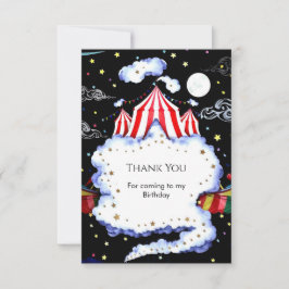 Tarjeta De Agradecimiento Acuarela Cumpleaños Personalizado del Circo