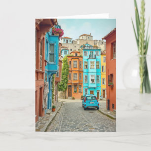 Tarjeta De Agradecimiento acuarela de Balat Istanbul Turkey