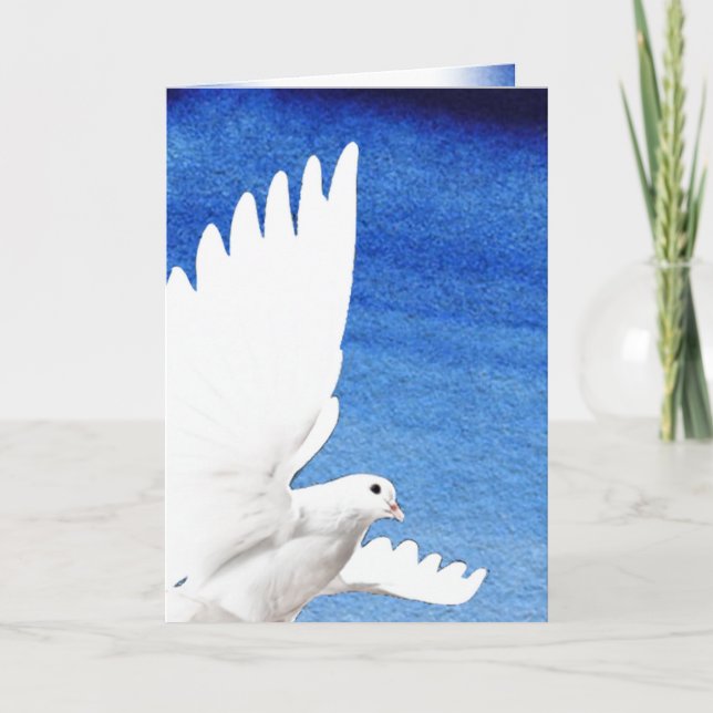 Tarjeta De Agradecimiento Acuarela de la paloma (Anverso)