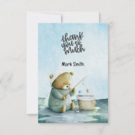 Tarjeta De Agradecimiento acuarela de la pescadería Lover