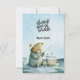 Tarjeta De Agradecimiento acuarela de la pescadería Lover