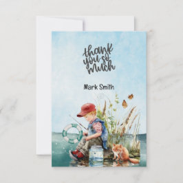 Tarjeta De Agradecimiento acuarela de la pescadería Lover
