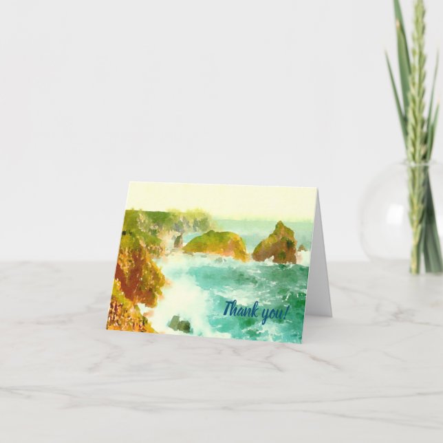 Tarjeta De Agradecimiento Acuarela de ondas de choque (Anverso)