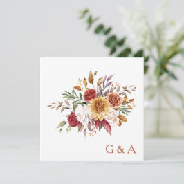 Tarjeta De Agradecimiento Acuarela de otoño