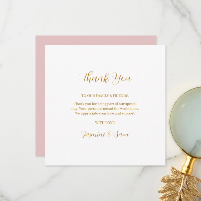 Tarjeta De Agradecimiento Acuarela de ROSA (Anverso/Reverso In Situ)