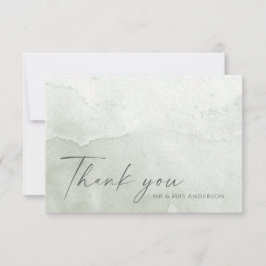 Tarjeta De Agradecimiento Acuarela de salvia asquerosa simple