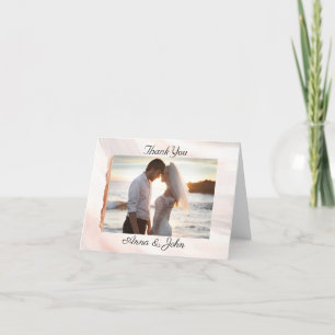 Tarjeta De Agradecimiento Acuarela de Wabi Sabi Foto kanji Guardar la fecha